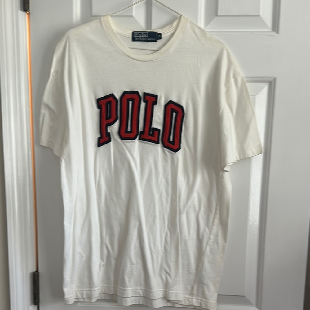Polo by Ralph Lauren Red Logo White Short Sleeve Tee